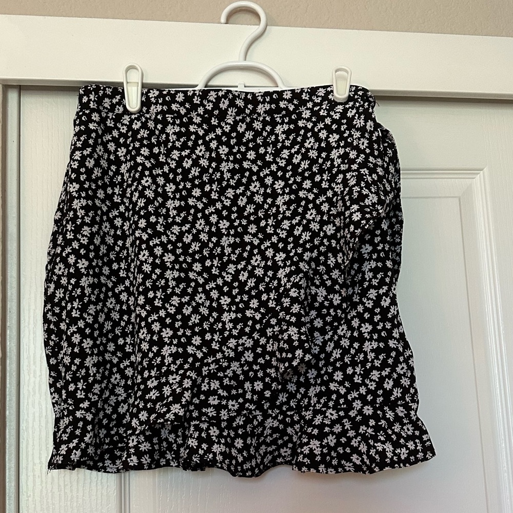 Nasty gal mini floral skirt with wrap